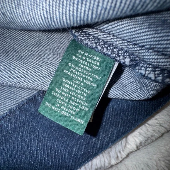 Ralph Lauren LRL Women's 6 Chambray Denim Bell Sleeve Shift Dress Festival 70's - Picture 5 of 14